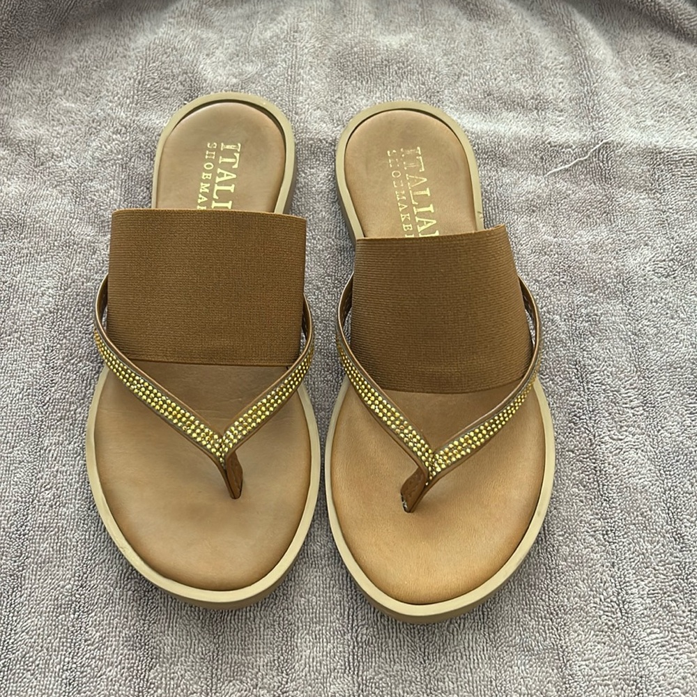 ITALIAN SHOEMAKERS Size 6M Brown Sandals